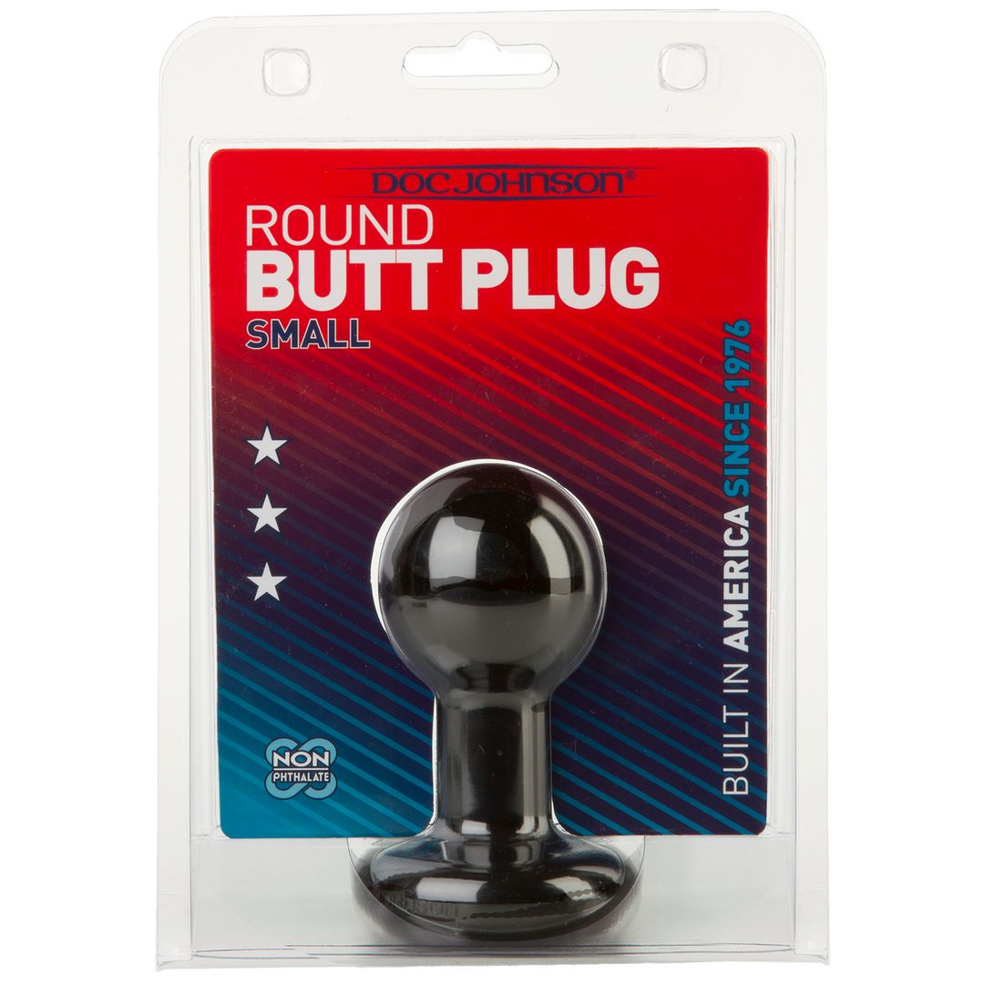 Doc Johnson The Classic - Plug anal redondo - Small - Negro