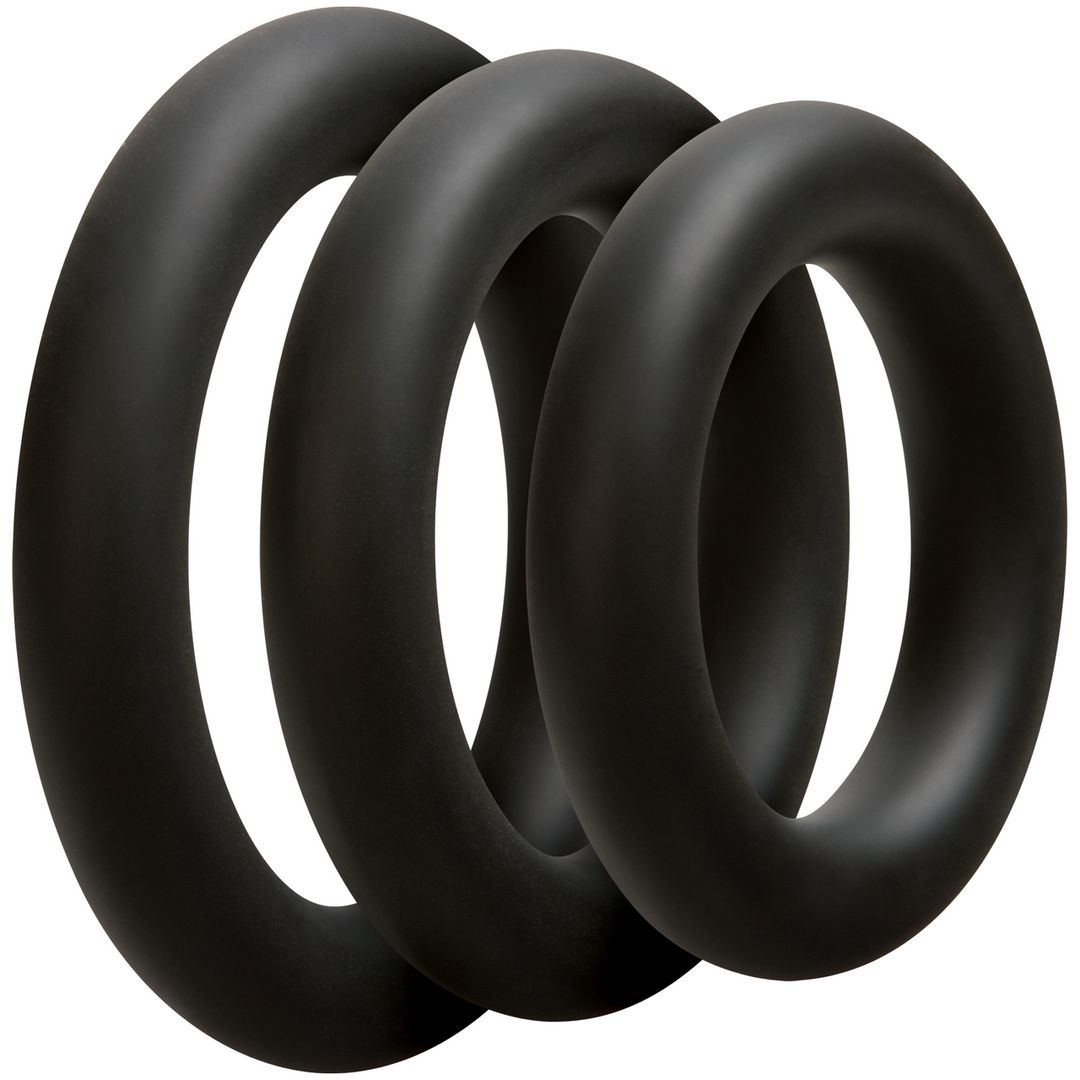 Doc Johnson Set de cockrings gruesos - Negro