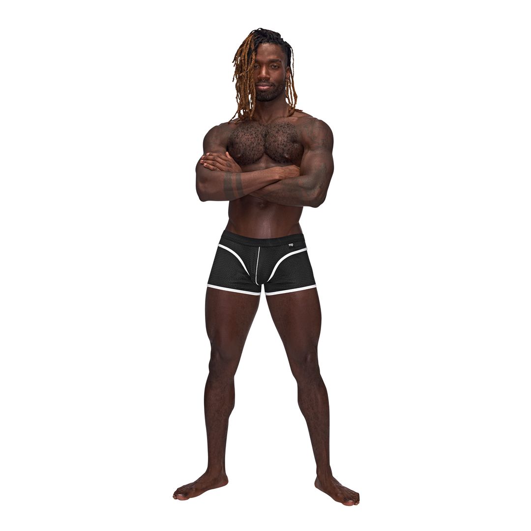 Male Power Sport Mesh Mini Short - L - Negro