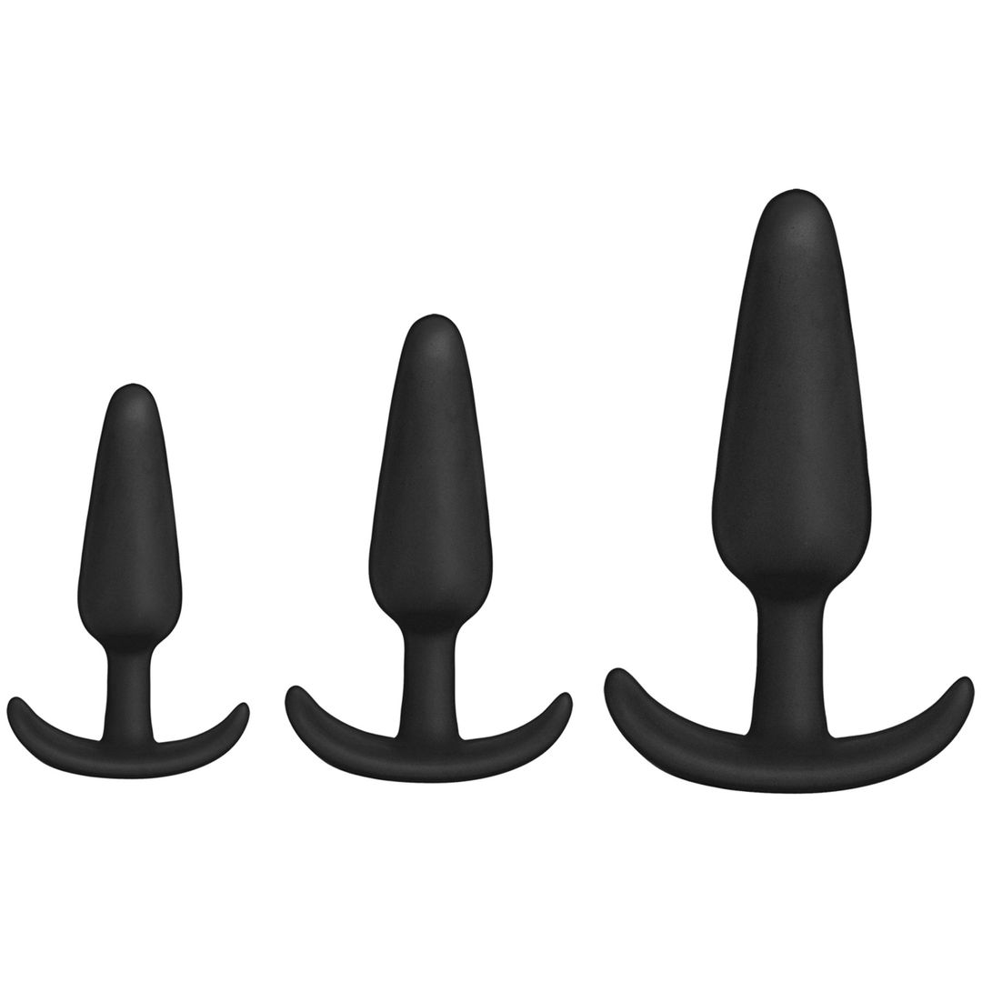 Doc Johnson Naughty 1 - Kit de plugs anales de entrenamiento
