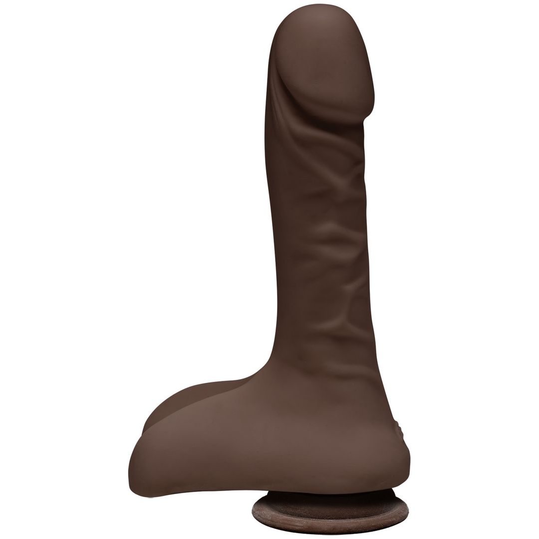 Doc Johnson Super D - Dildo realista ULTRASKYN con testículos - 22 cm