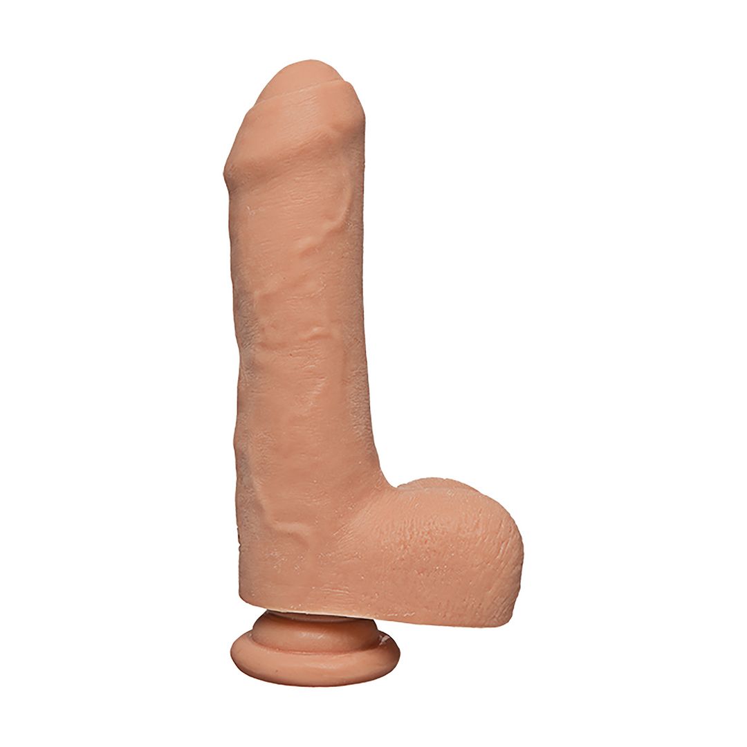 Doc Johnson Uncut D - Dildo realista ULTRASKYN sin circuncidar con testículos - 18 cm