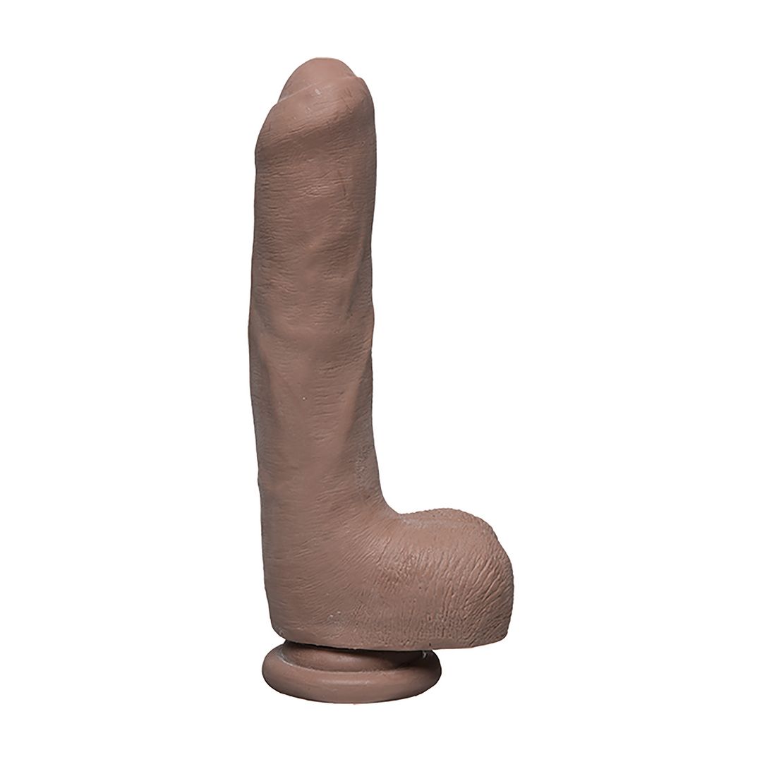 Doc Johnson Uncut D - Dildo realista ULTRASKYN sin circuncidar con testículos - 22 cm
