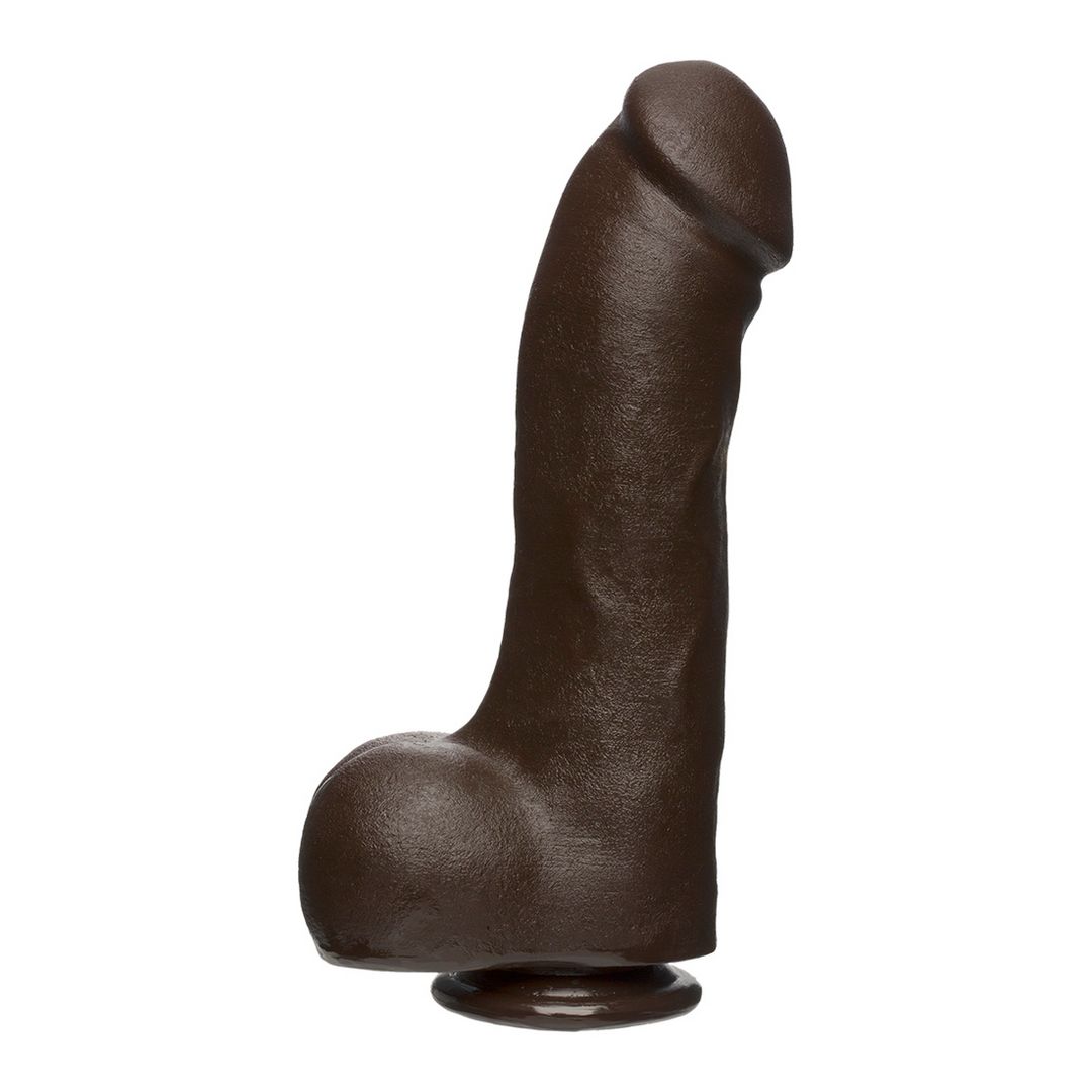Doc Johnson Master D - Dildo realista FIRMSKYN grueso con testículos - 30 cm