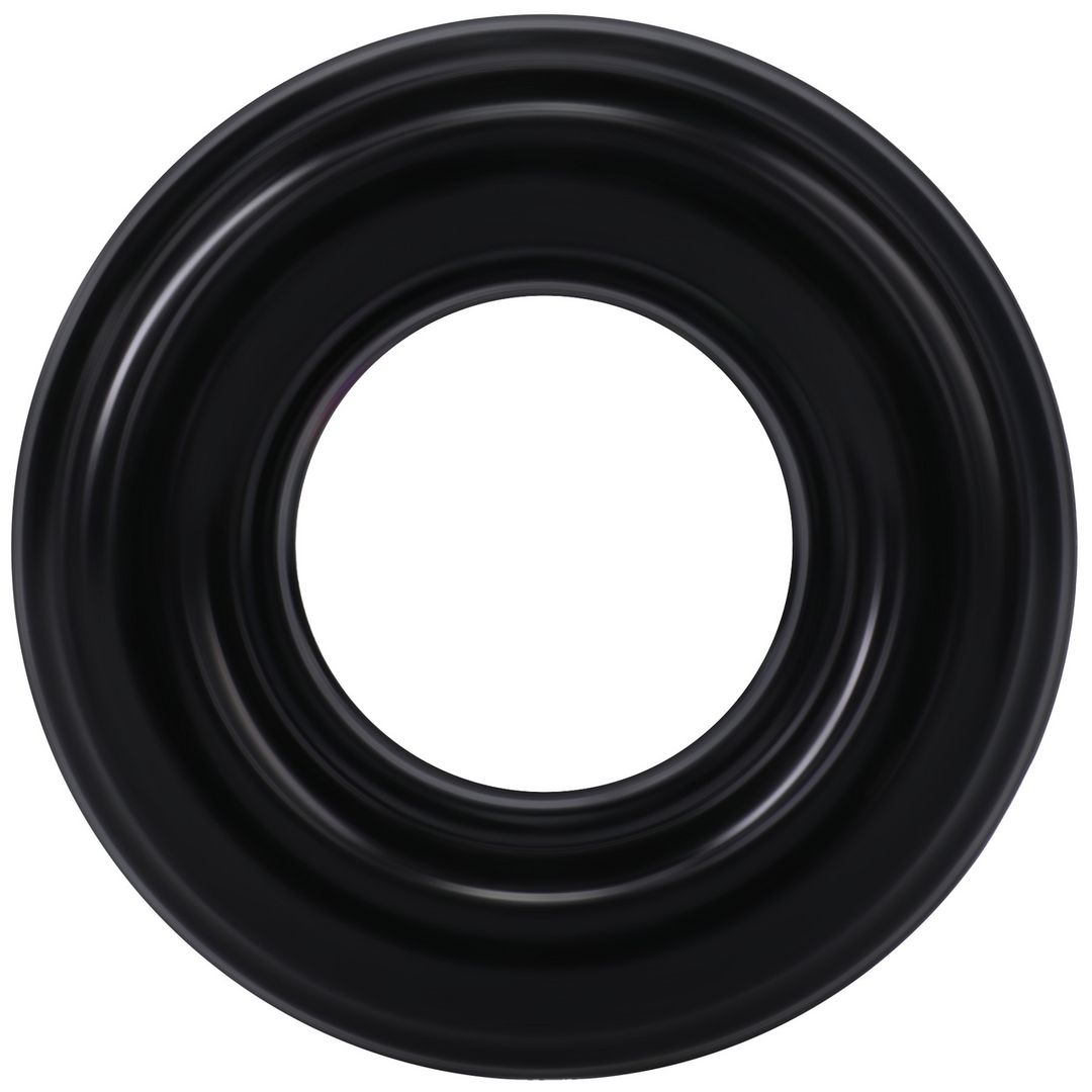 Doc Johnson Ribbed Donut - Cockring - Negro