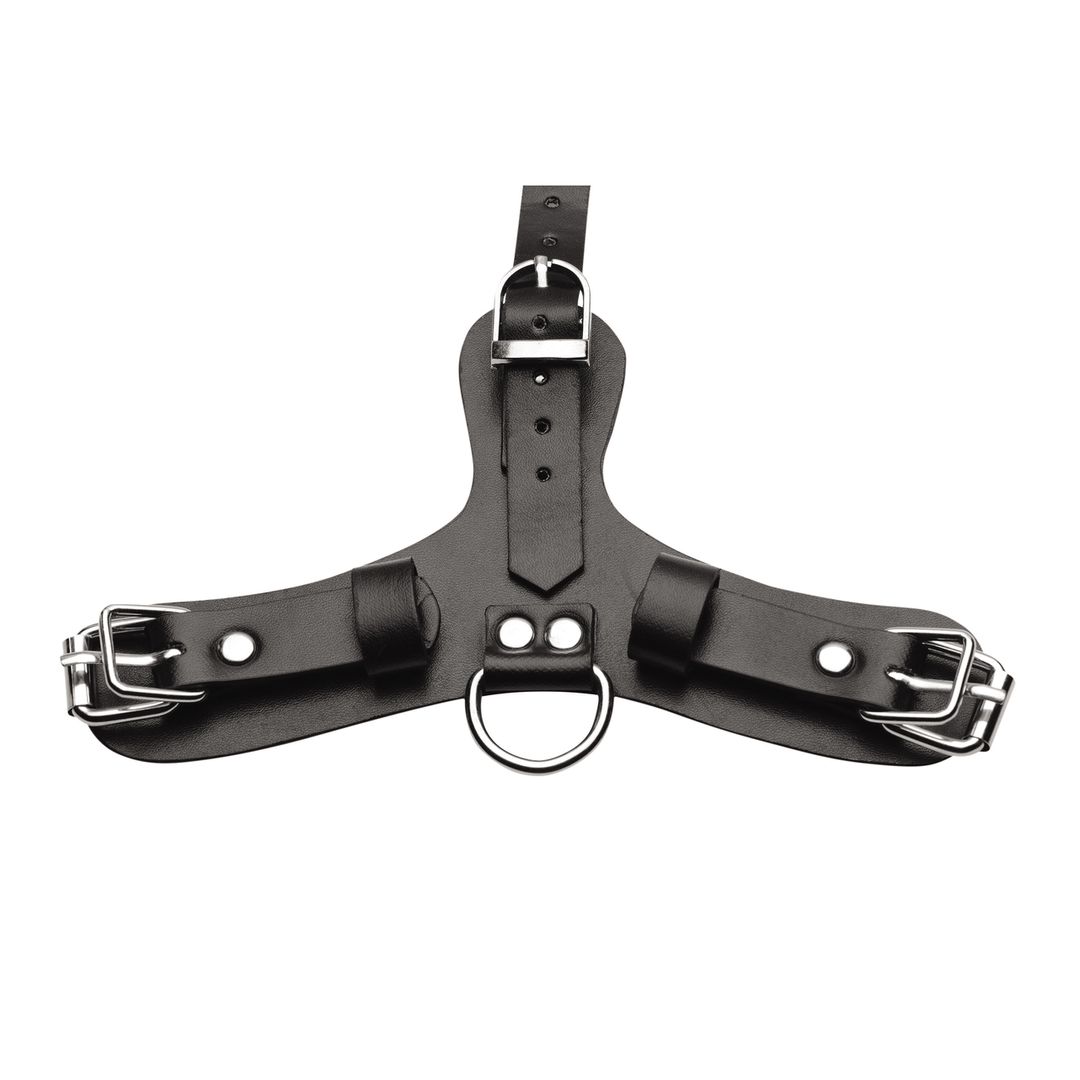 XR Brands Pup - Capucha Puppy Play con Mordaza de Bola Transpirable