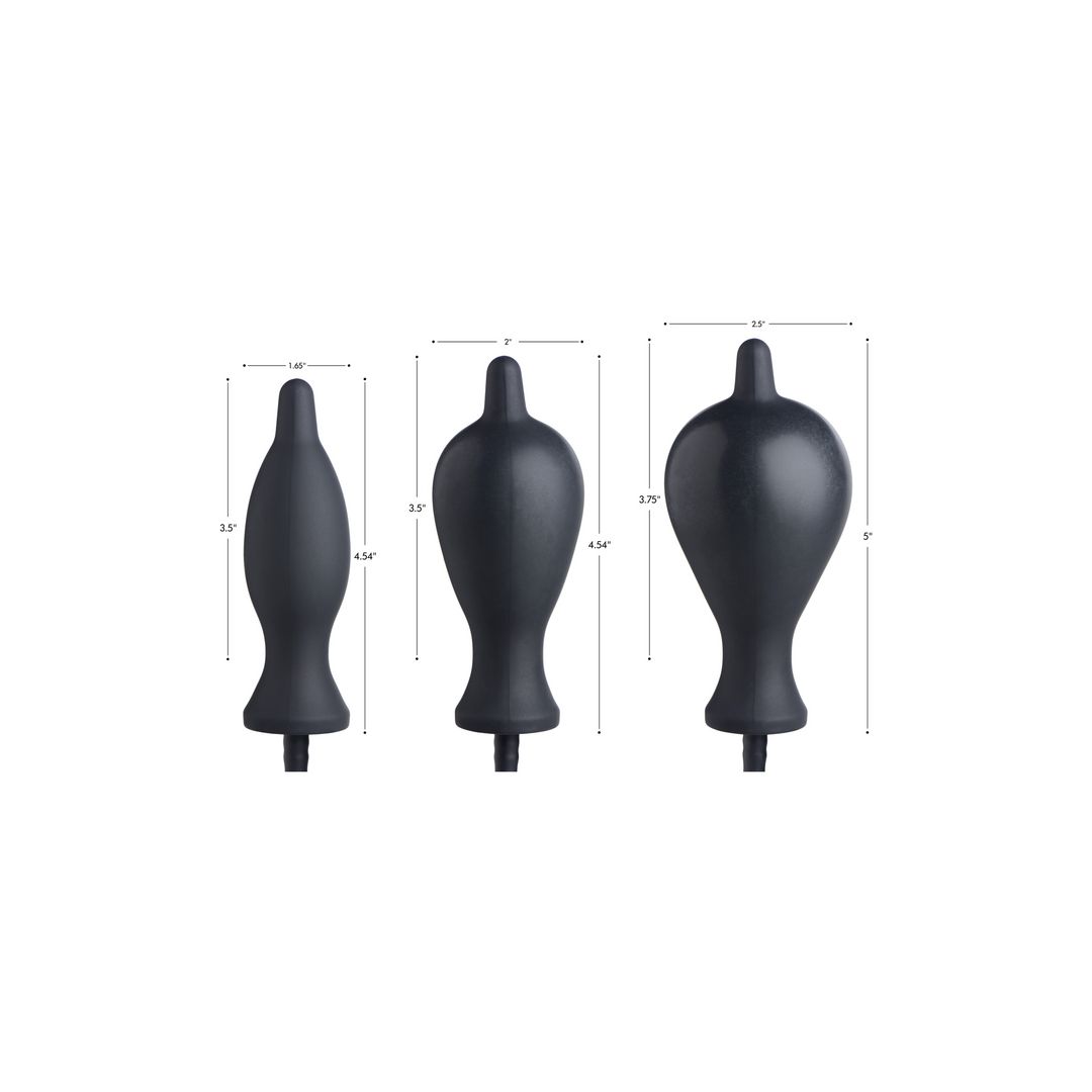 XR Brands Dark Inflator - Plug hinchable de silicona