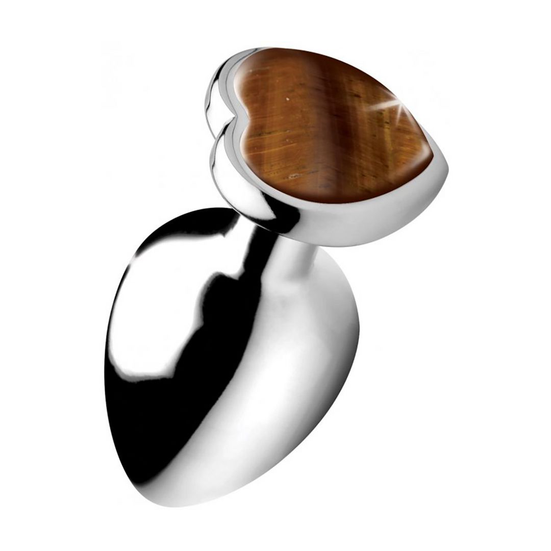 XR Brands Tiger Eye Heart - Plug anal - Grande