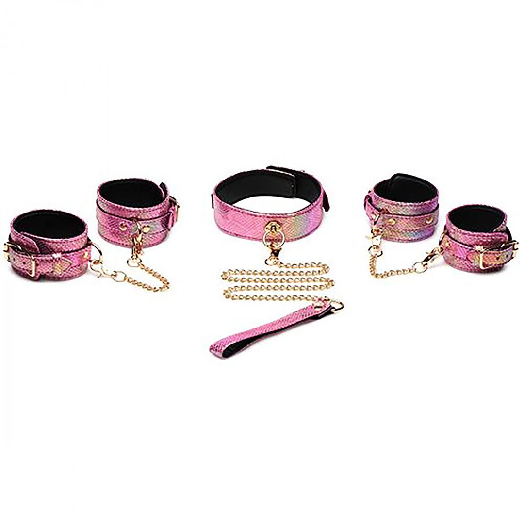 XR Brands Captive Cobra - Set bondage estampado serpiente