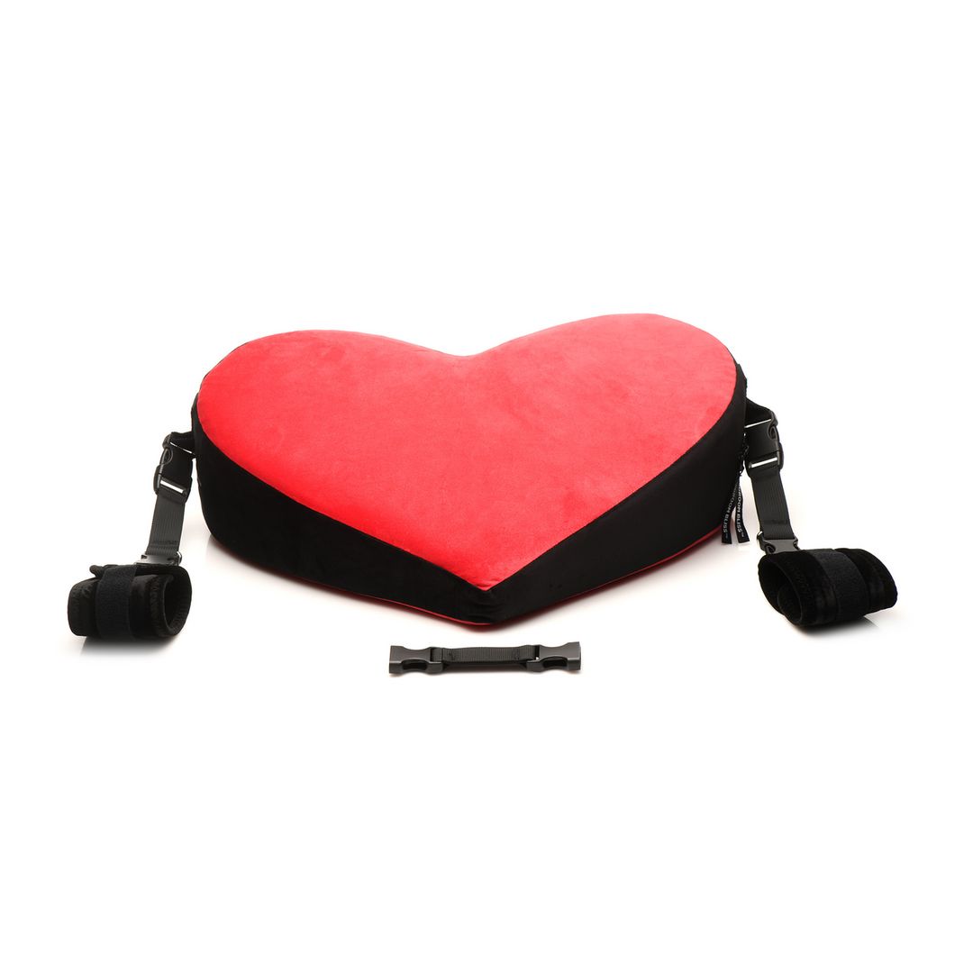 XR Brands Bondage Love Pillow - Black/Red