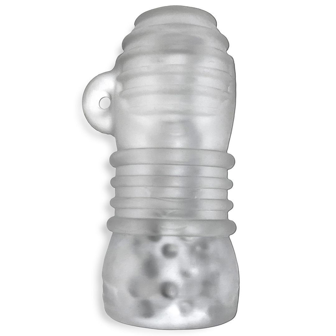 Hunkyjunk Jackt - Masturbador con nervaduras - Clear Ice