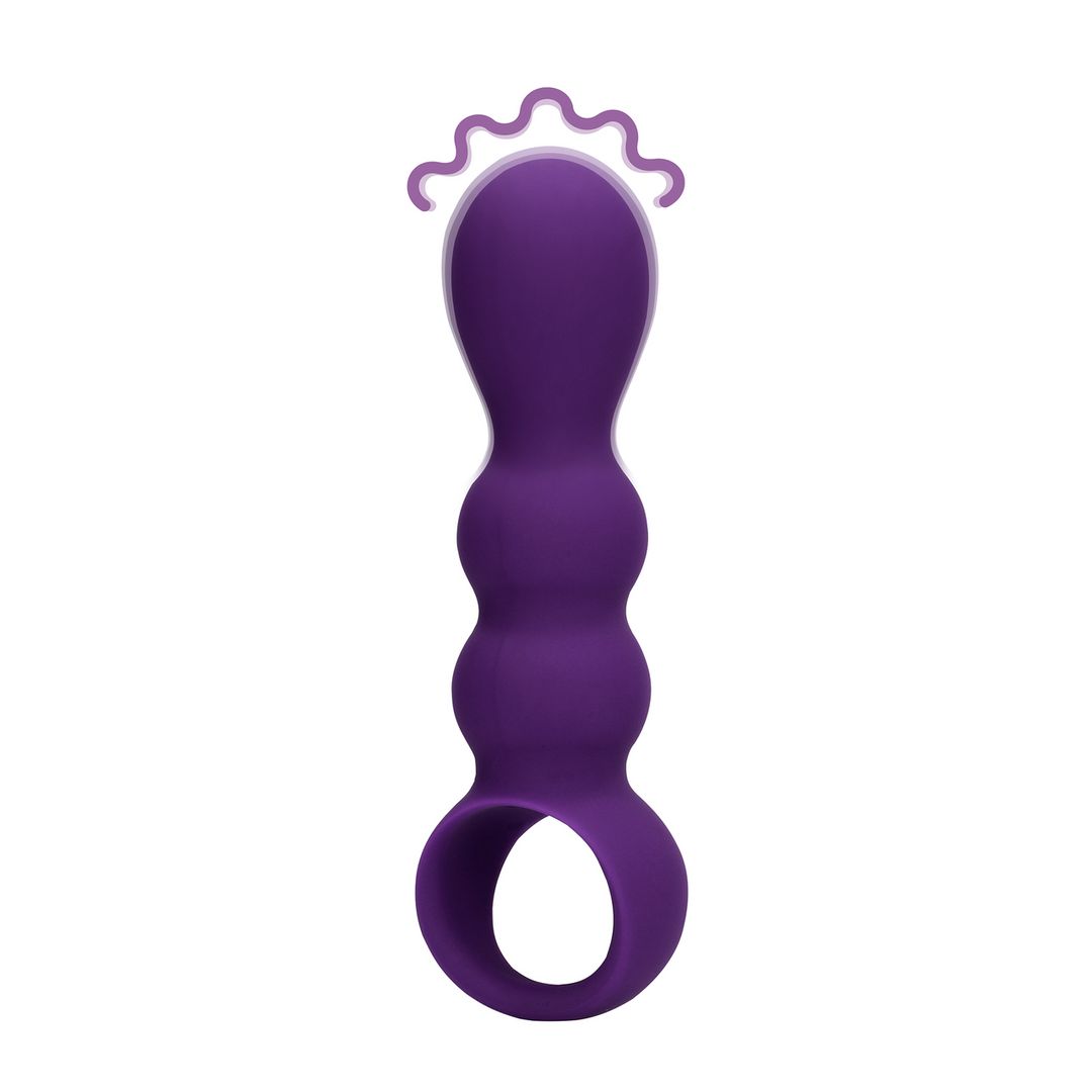 Loveline Vibrador Anal Forma Gota - Púrpura Transparente