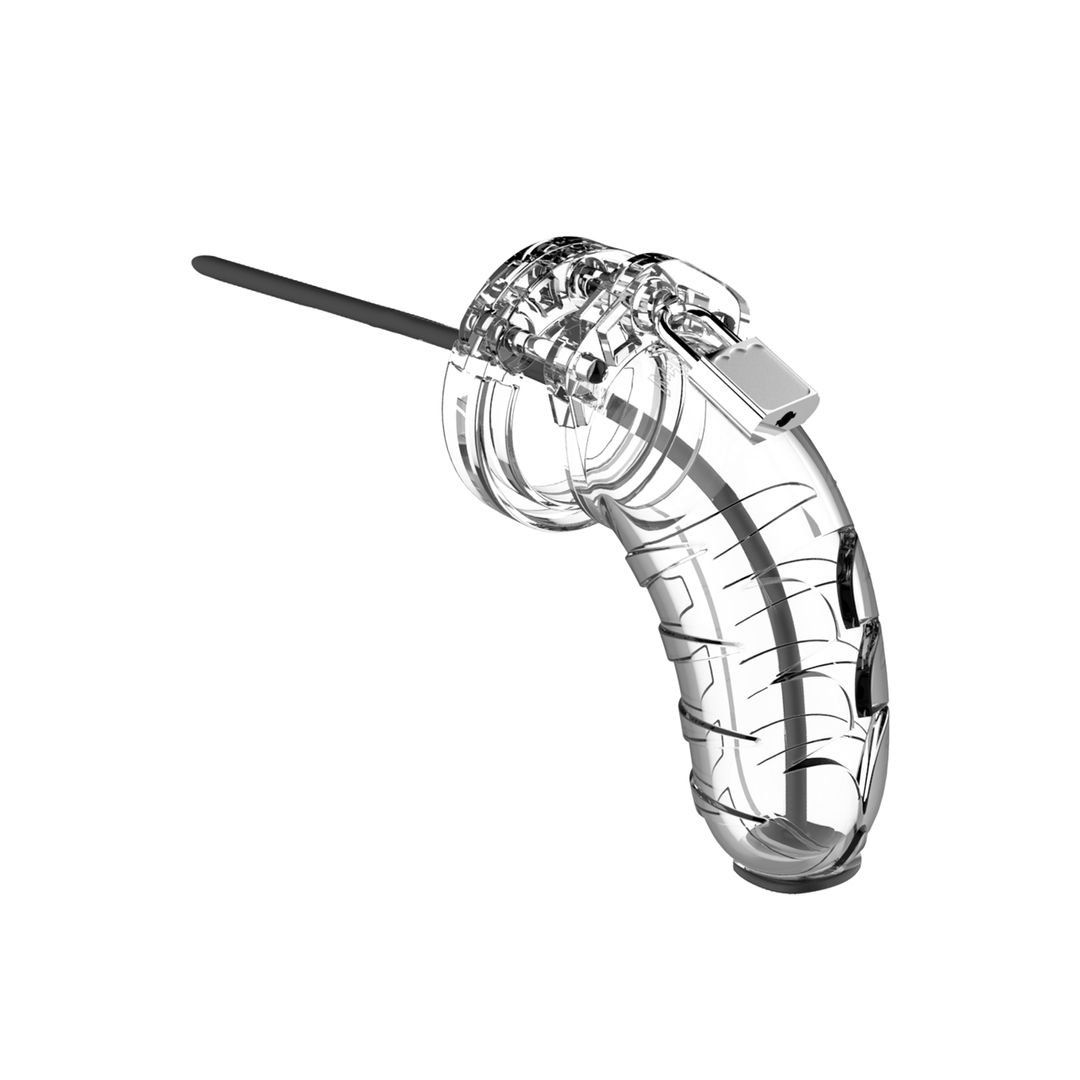 ManCage Modelo 16 - Jaula de castidad con sonda uretral - 11,5 cm