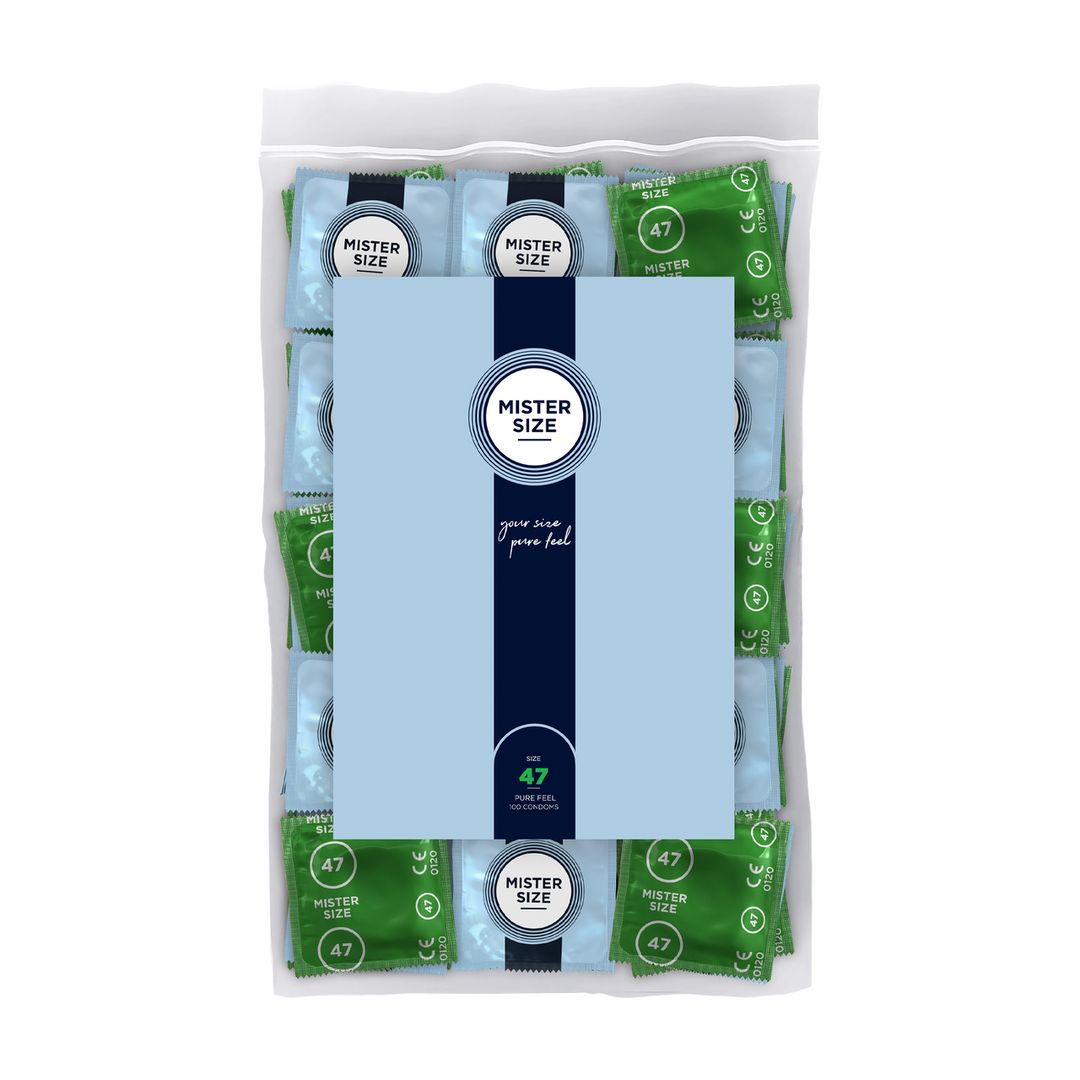 Mister Size Pure Feel - Preservativos 47 mm - Pack 100