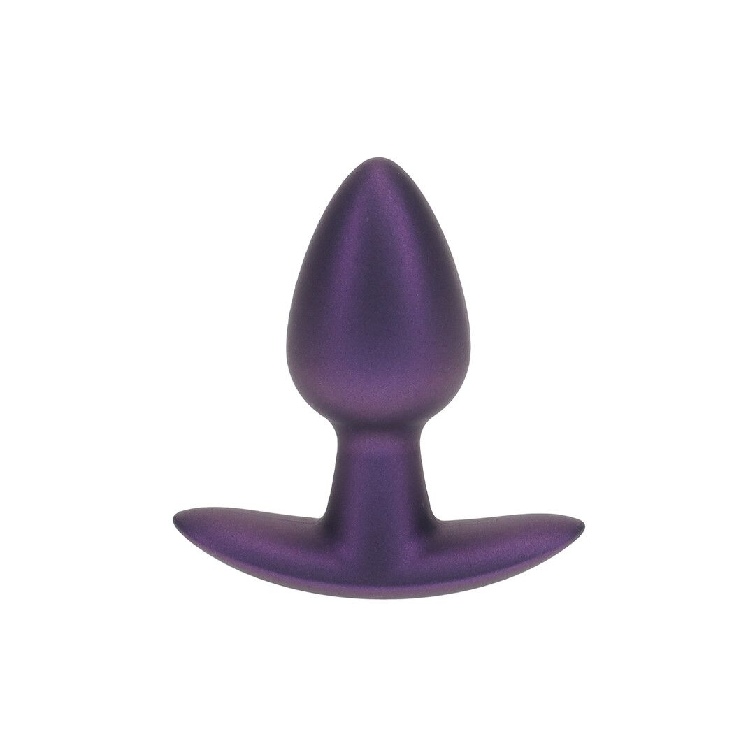 Ouch! Plug anal de silicona liso - Pequeño - 6,5 cm - Morado metalizado