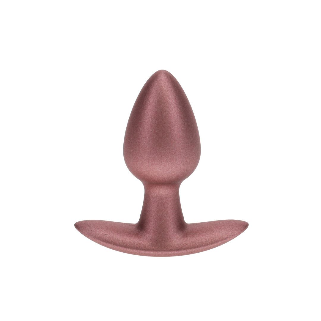 Ouch! Plug anal de silicona liso - Pequeño - 6,5 cm - Oro rosa
