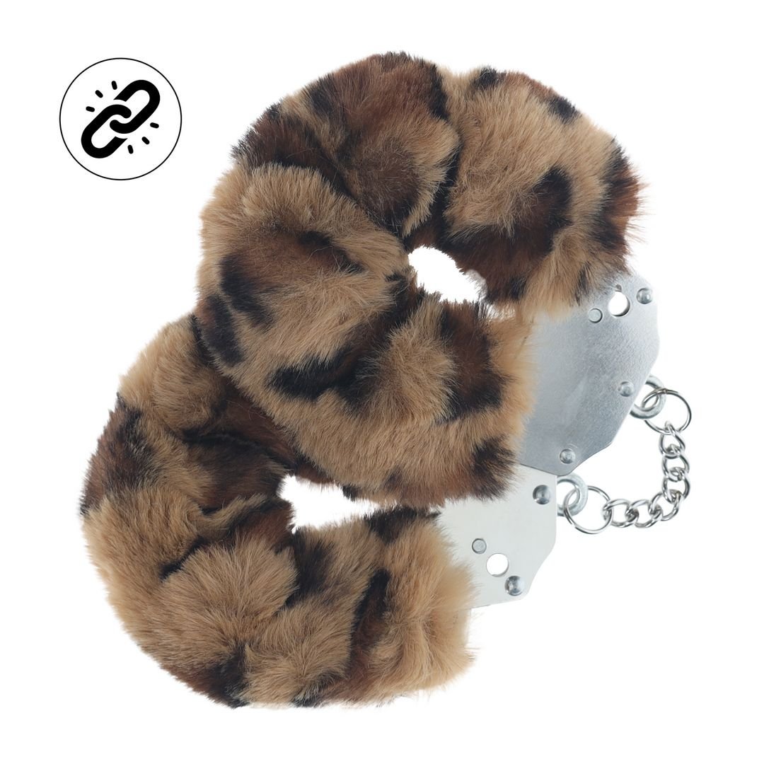 Ouch! Esposas de peluche reforzadas - Leopardo