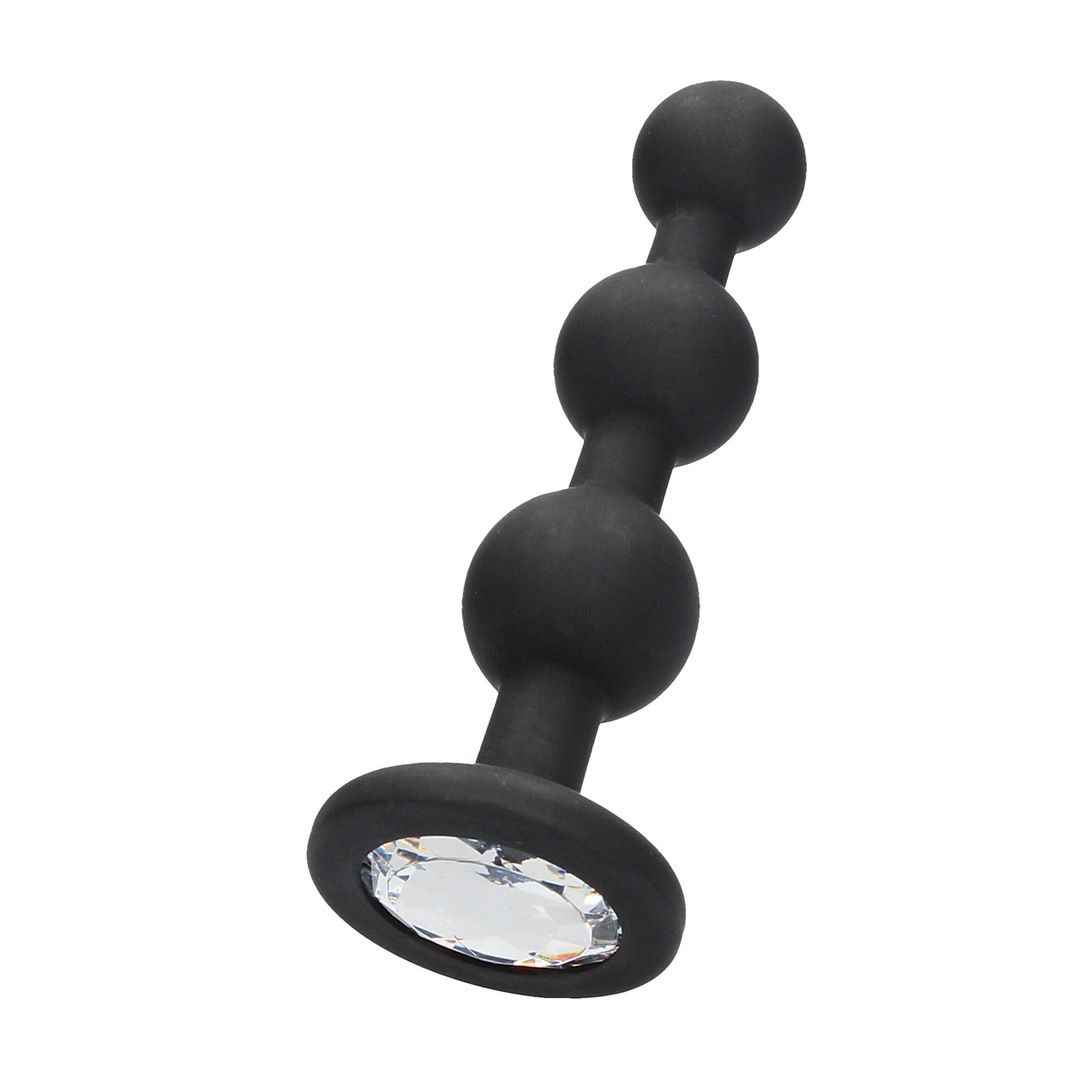 Ouch! Beaded Diamond - Plug anal de silicona con bolas