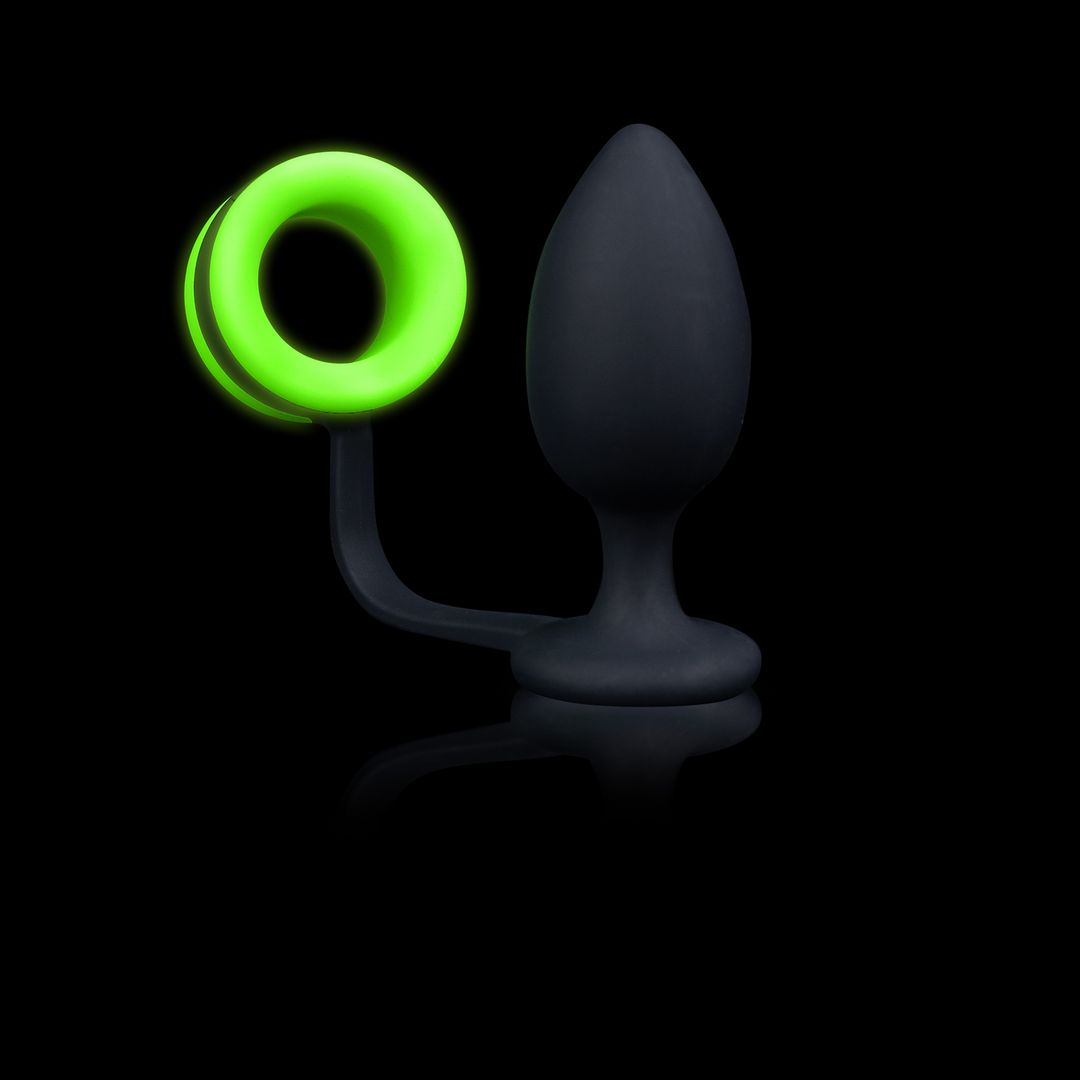 Ouch! Plug anal con cockring - Fluorescente