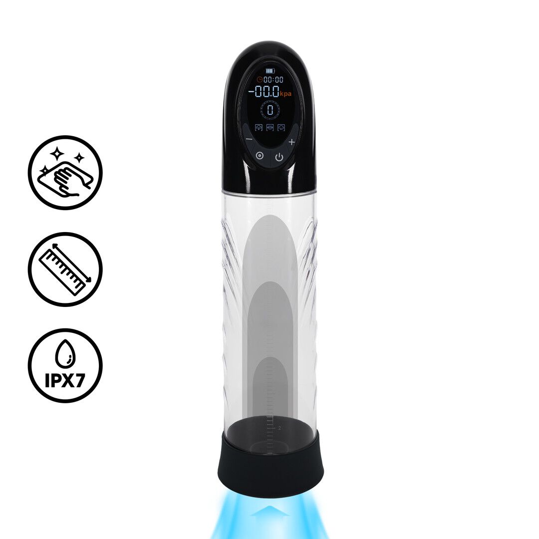 Pumped CyberPulse - Bomba de pene automática impermeable - Negro