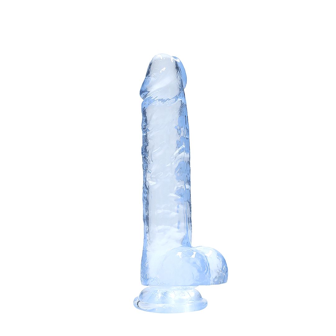 RealRock Dildo realista con testículos - 21 cm - Azul