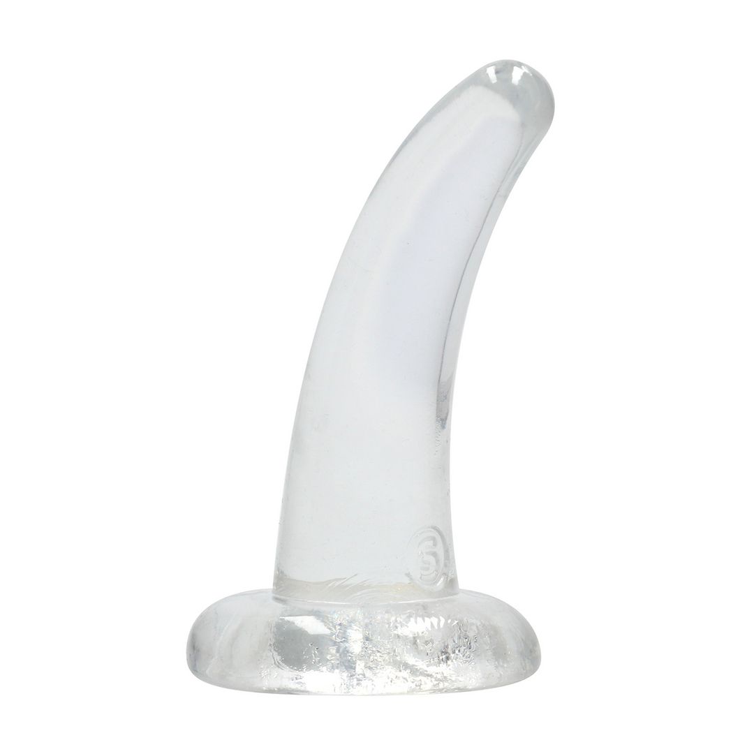 RealRock Dildo no realista con ventosa - 11,5 cm - Transparente