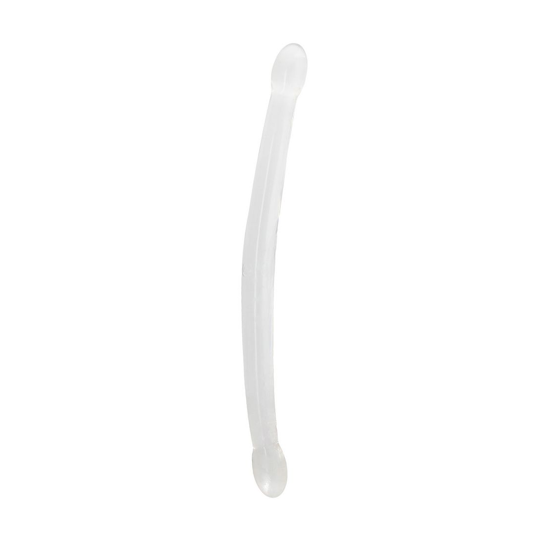 RealRock Dildo doble no realista - 42 cm - Transparente