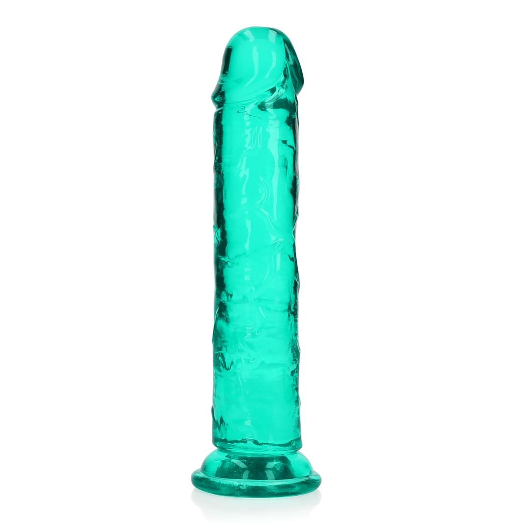 RealRock Dildo realista recto con ventosa - 20 cm - Turquesa