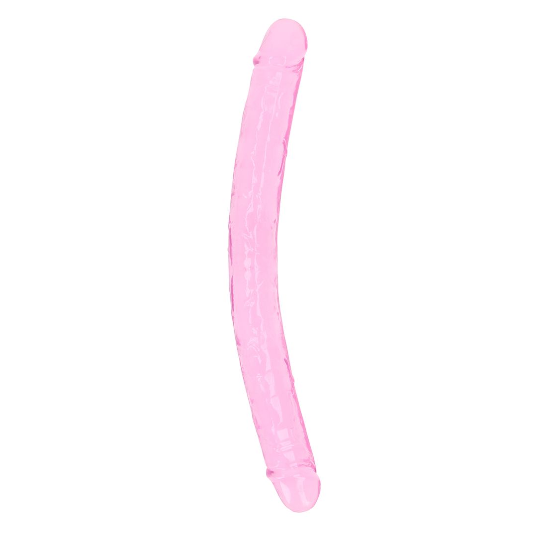 RealRock Dildo doble realista - 45 cm - Cristal transparente