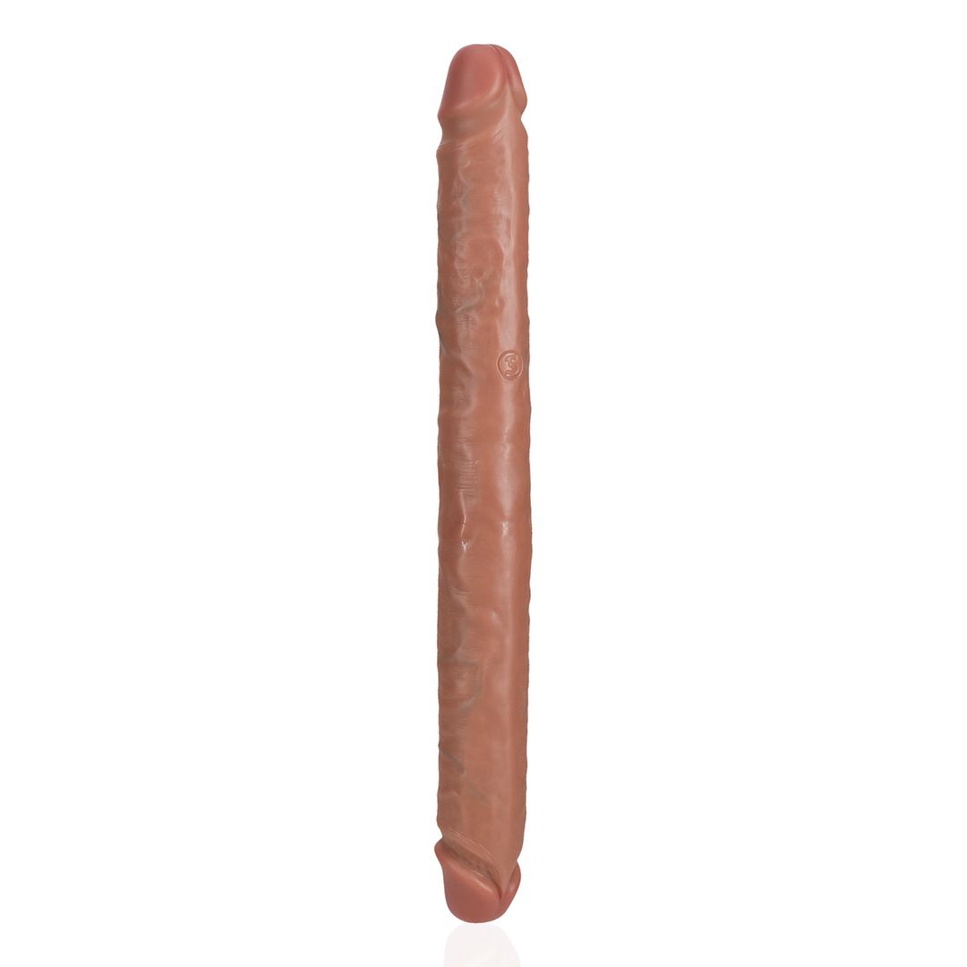 RealRock Slim Dildo doble - 35,6 cm - Tan