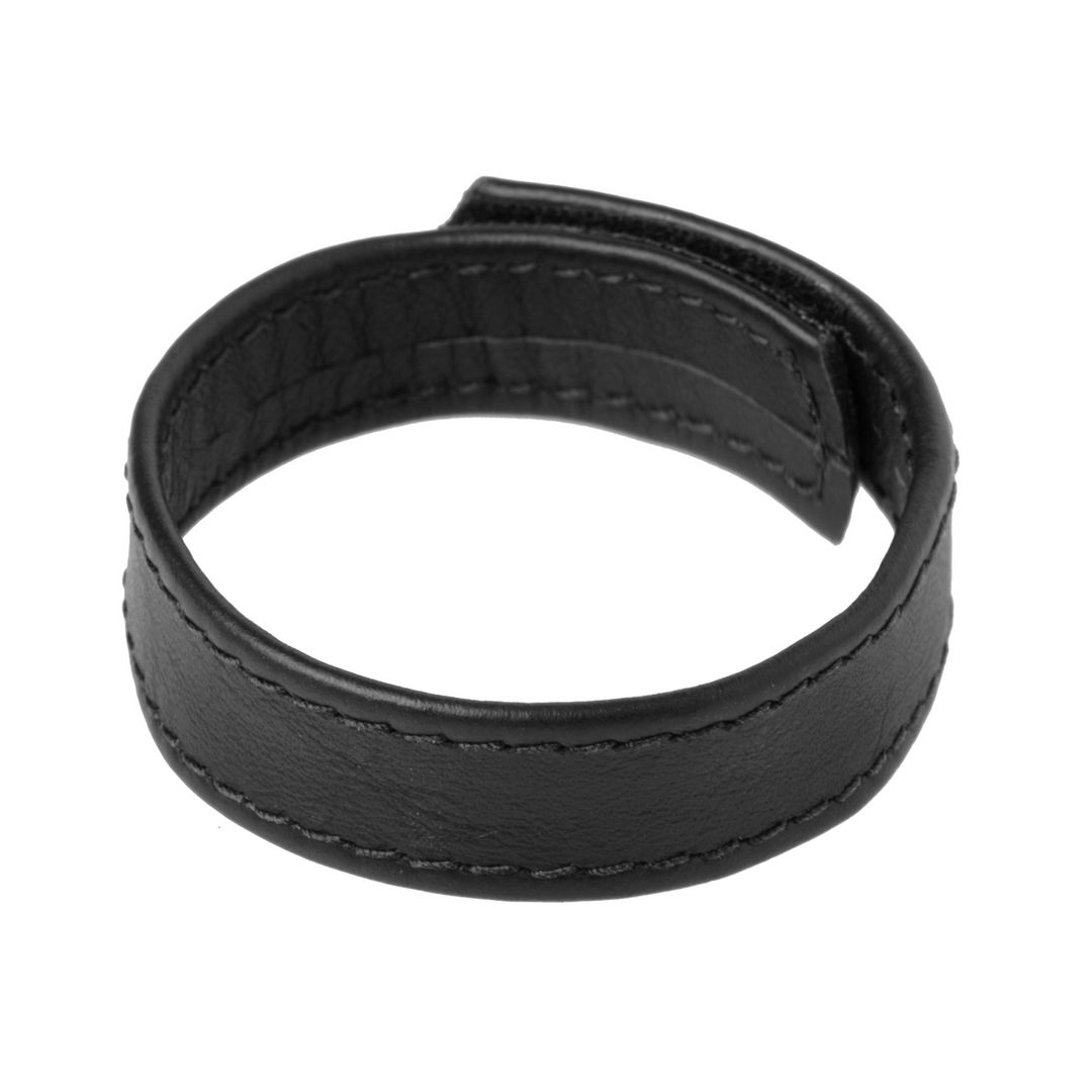 XR Brands Strict Leather Anillo para el pene con Velcro