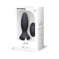 Doc Johnson Vibe - Plug anal de silicona con control remoto - Negro, imagen 2