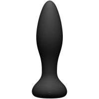 Doc Johnson Vibe - Plug anal de silicona con control remoto - Negro Avanzado