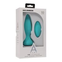 Doc Johnson Vibe - Plug anal de silicona con control remoto - Verde Avanzado, imagen 2