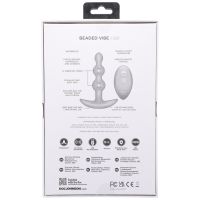 Doc Johnson Shaker - Plug anal de silicona con cuentas y control remoto - Negro, imagen 4