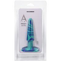 Doc Johnson Groovy - Plug anal silicona - 12 cm - Océano, imagen 2