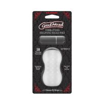 Doc Johnson GoodHead - Helping Head Pro - Masturbador vibrador - Transparente, imagen 2
