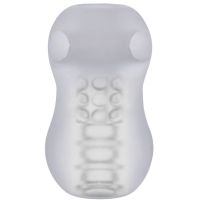 Doc Johnson GoodHead - Helping Head Pro - Masturbador vibrador - Transparente, imagen 3