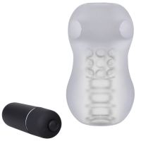 Doc Johnson GoodHead - Helping Head Pro - Masturbador vibrador - Transparente, imagen 5
