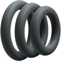 Doc Johnson Set de cockrings gruesos - Gris