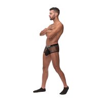 Male Power Bóxer mini con cockring y cockring rojo - Negro, imagen 4