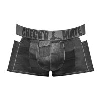 Male Power Check'd Mate Shorts con Recortes - S - Negro, imagen 4