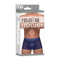 Male Power Diamond Mesh Mini Short - S - Azul Marino, imagen 2