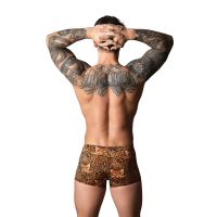 Male Power Bóxer con bolsa y cockring negro - Leopardo marrón, imagen 2