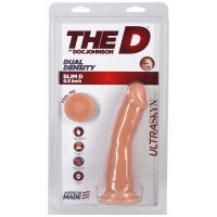 Doc Johnson Slim D - Dildo realista ULTRASKYN fino con testículos - 15 cm, imagen 2
