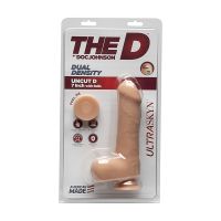 Doc Johnson Uncut D - Dildo realista ULTRASKYN sin circuncidar con testículos - 18 cm, imagen 2