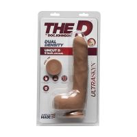Doc Johnson Uncut D - Dildo realista ULTRASKYN sin circuncidar con testículos - 22 cm, imagen 2