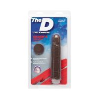 Doc Johnson Shakin' D - Dildo realista vibrador ULTRASKYN - 18 cm - Chocolate, imagen 2