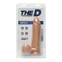 Doc Johnson Perfect D - Dildo realista FIRMSKYN con testículos - 20 cm, imagen 2