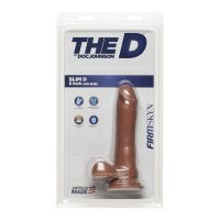 Doc Johnson Slim D - Dildo realista FIRMSKYN con testículos - 15 cm, imagen 2